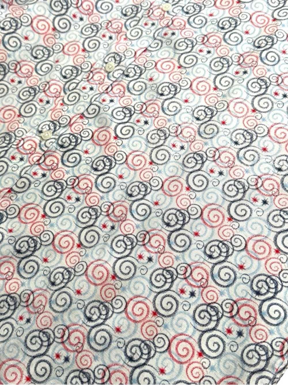 Elie Balleh Long Sleeve Dress Shirt Size XL Neck 17 Slim Fit Swirl Print Italy - Picture 7 of 14